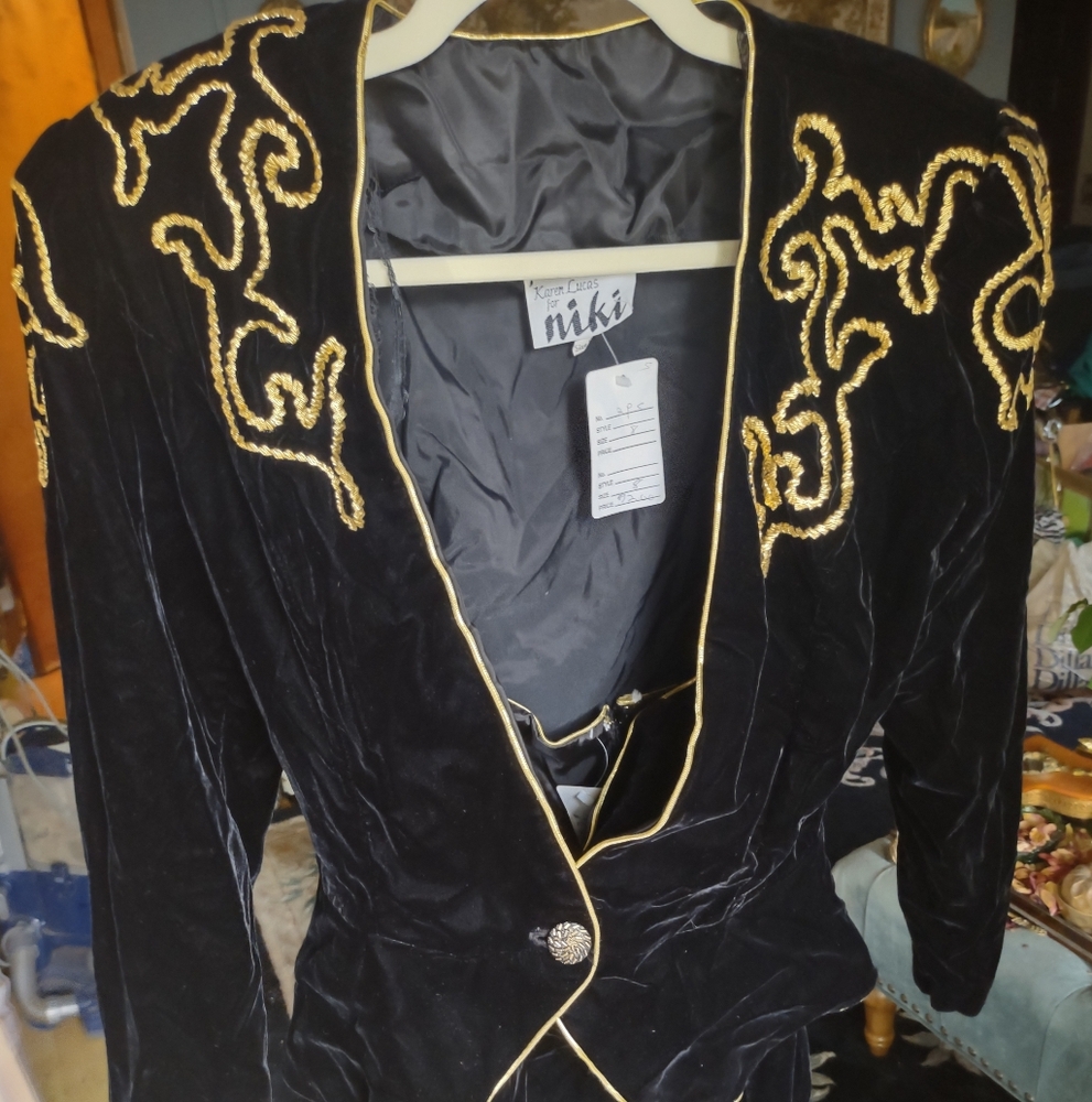 Vintage Velour Embroidered Set